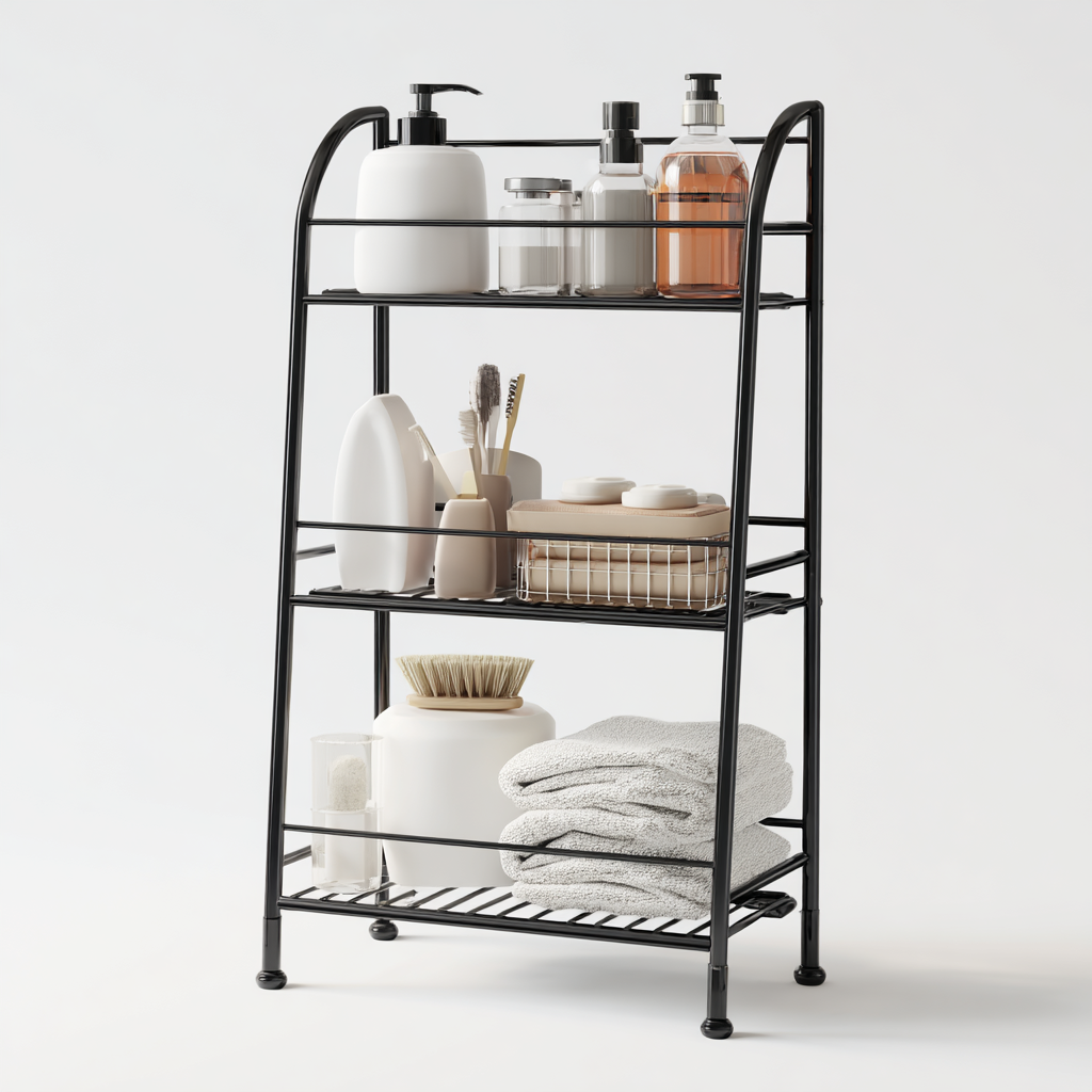 Qybkvm 3-Tier Over-the-Toilet Space-Saving Rack